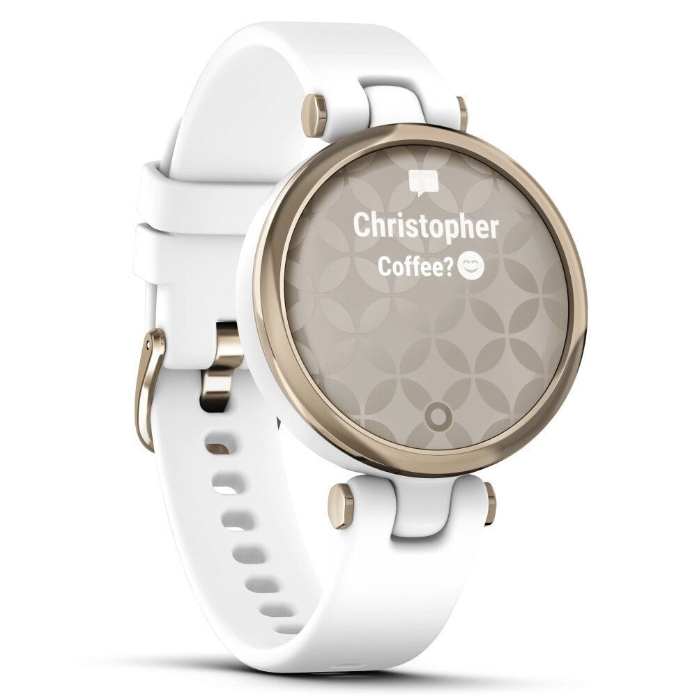Smart hodinky Garmin Lily Sport, zlaté/biele