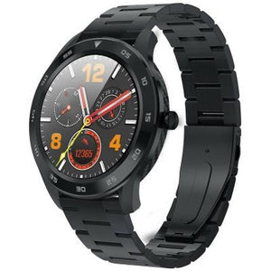 Smart hodinky Immax SW14 Plus, kožený + kovový remienok, čierna