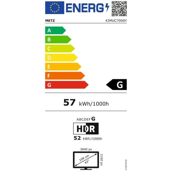 Smart televízor Metz 43MUC7000Z (2021) / 43&quot; (109 cm)