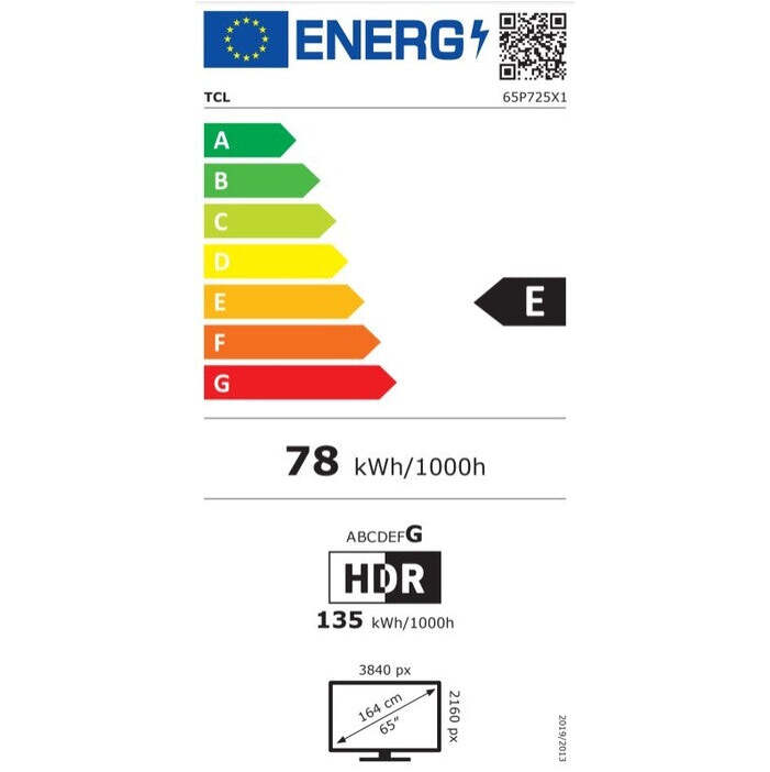 Smart televízor TCL 65P725 (2021) / 65&quot; (164 cm)