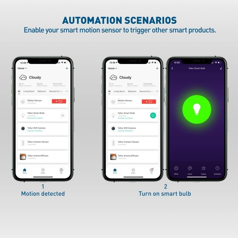 SMART WiFi PIR pohybový senzor Tellur
