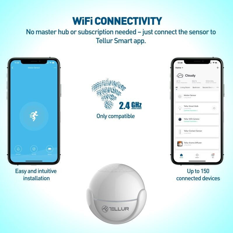 SMART WiFi PIR pohybový senzor Tellur