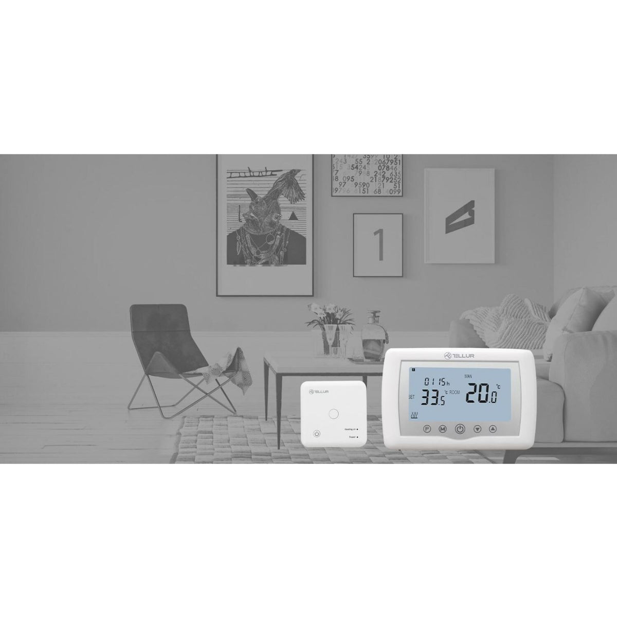 SMART WiFi termostat Tellur, biely