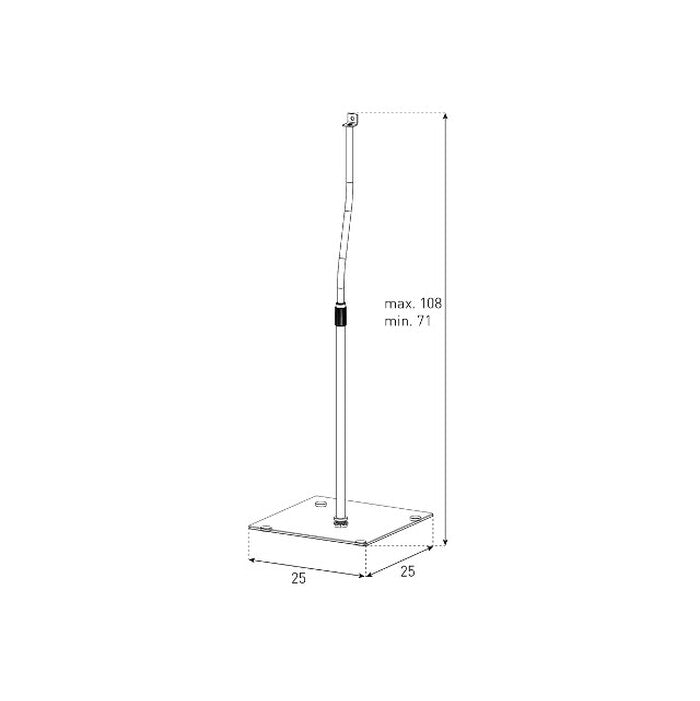 Stojan pre reproduktory Sonorous SP 300, 71-108cm, čierny