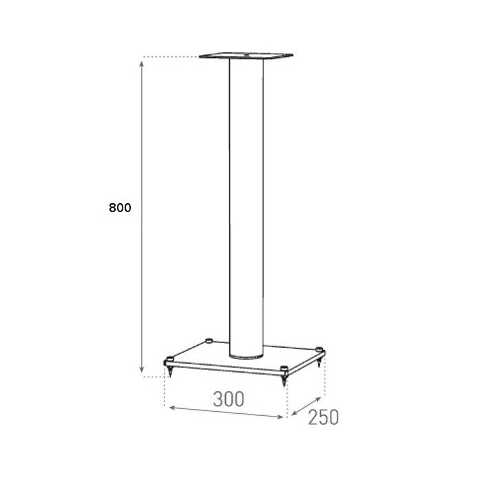 Stojan pre reprosústavy Sonorous SP 101 B-HBLK, 80cm, čierny