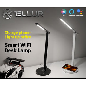 Stolná lampa Tellur Smart Light WiFi s nabíjaním, biela