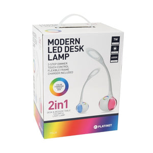 Stolná LED lampička Platinet PDL20-WT, LED, biela