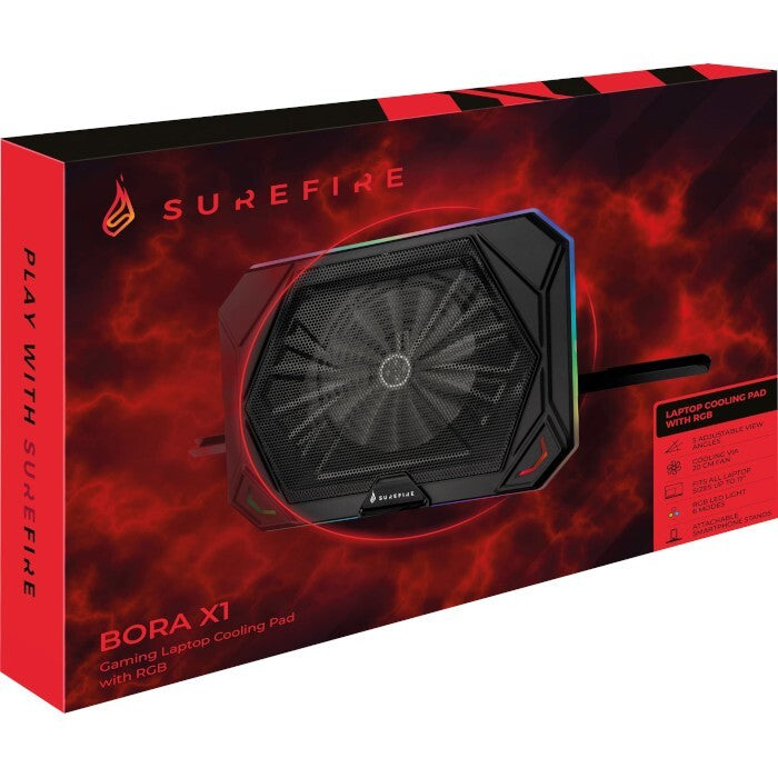 SUREFIRE Bora X1 Gaming chladiaca podložka pod notebook s RGB