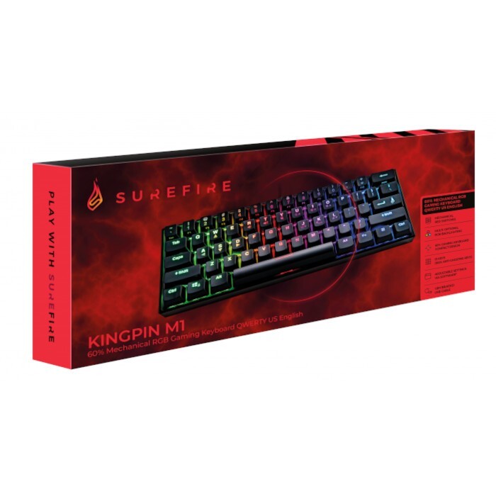 SUREFIRE KingPin M1 60% RGB mechanická herná klávesnica, US