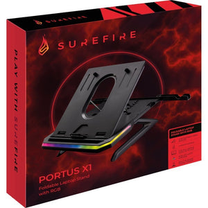 SUREFIRE Portus X1 stojan na notebook s RGB podsvietením