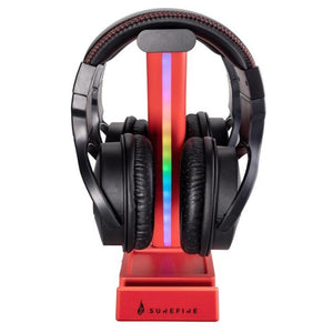 SUREFIRE Vinson N2 RGB herný držiak na slúchadlá s USB, červený
