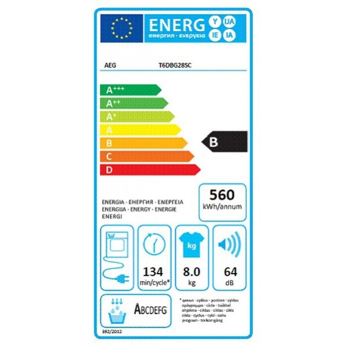 Sušička bielizne AEG ProSense T6DBG28SC, B, 8 kg