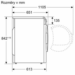 Sušička bielizne Bosch WQB245B0BY, A+++, 9kg