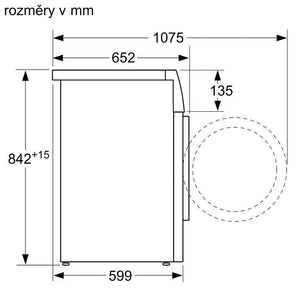 Sušička bielizne Bosch WTR85T00BY, 9 kg