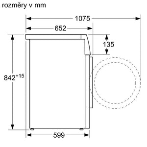 Sušička bielizne Bosch WTW876LBY, 8 kg