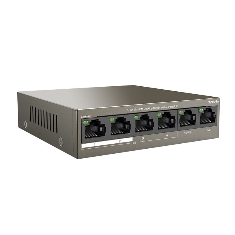 Switch Tenda TEF1106P-4-63W, PoE