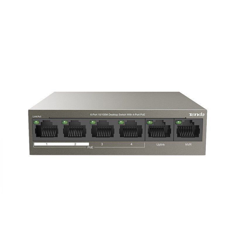 Switch Tenda TEF1106P-4-63W, PoE