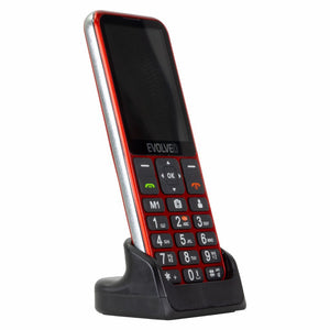 Tlačidlový telefón Evolveo EasyPhone LT, červená