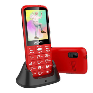 Tlačidlový telefón Evolveo EasyPhone XO, červená