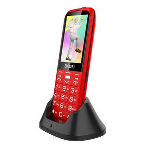 Tlačidlový telefón Evolveo EasyPhone XO, červená