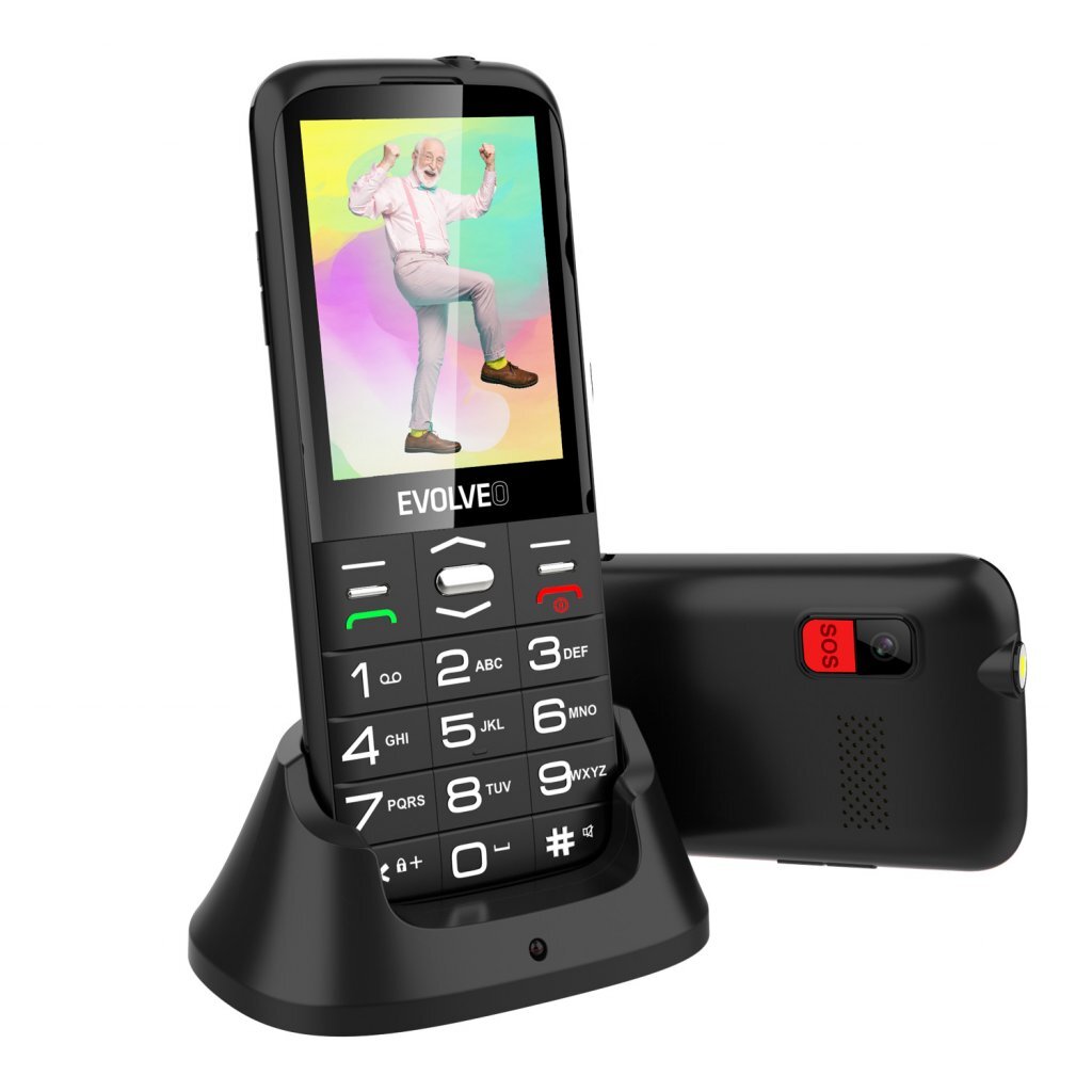 Tlačidlový telefón Evolveo EasyPhone XO, čierna