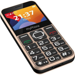 Tlačidlový telefón myPhone Halo 3 Senior, zlatá