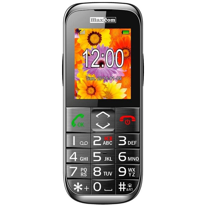 Tlačidlový telefón pre seniorov Maxcom MM720, čierna