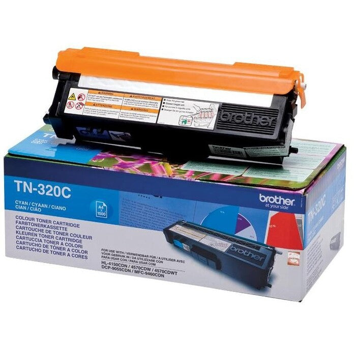Toner Brother TN-320C, azúrový POŠKODENÝ OBAL