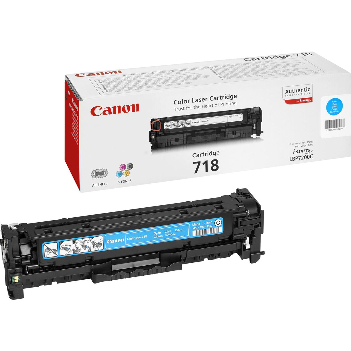 Toner Canon-CRG718 tyrkysový (2661B014)