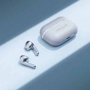 True Wireless slúchadlá Happy Plugs Hope, strieborná POŠKODENÝ OB