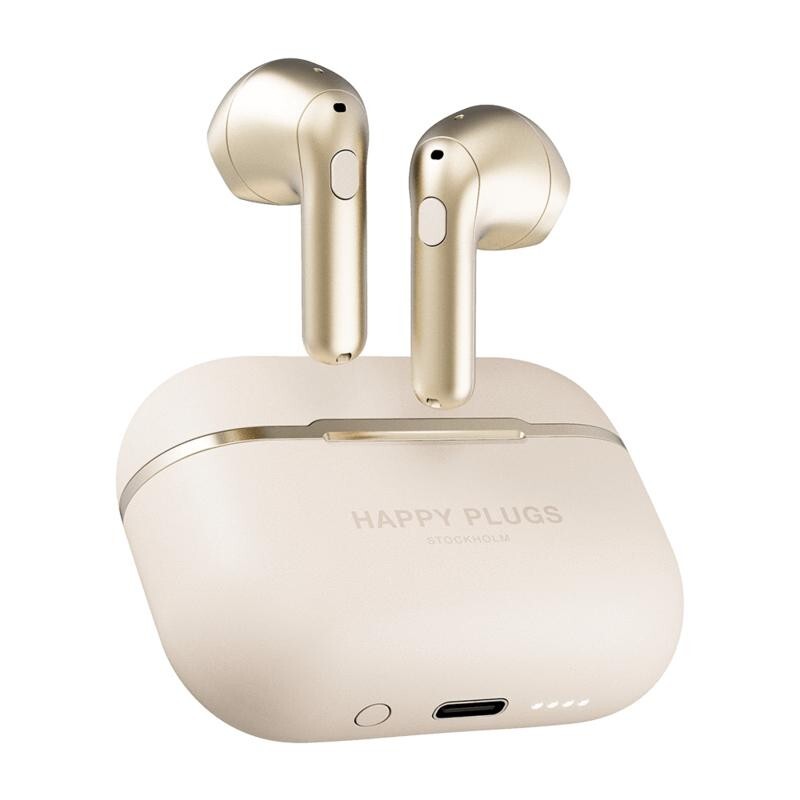 True Wireless slúchadlá Happy Plugs Hope, zlatá