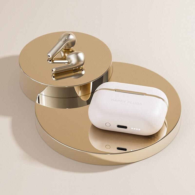 True Wireless slúchadlá Happy Plugs Hope, zlatá