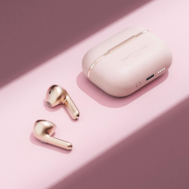 True Wireless slúchadlá Happy Plugs Hope, zlatá