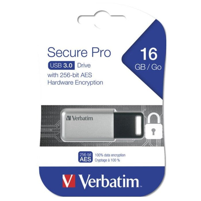 USB kľúč 16GB Verbatim Store&#39;n&#39;Go Secure Pro, 3.0 (98664)