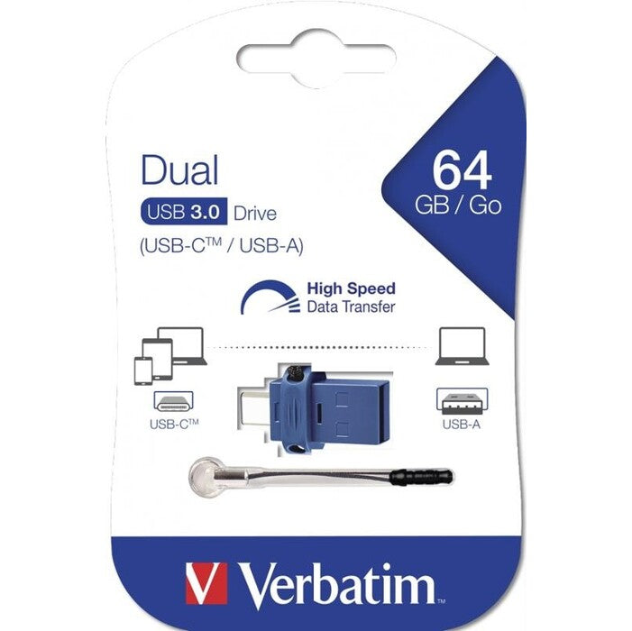 USB kľúč 64GB Verbatim Dual drive, 3.0 (49967)
