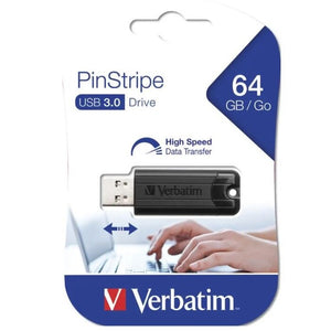 USB kľúč 64GB Verbatim PinStripe, 3.0 (49318)
