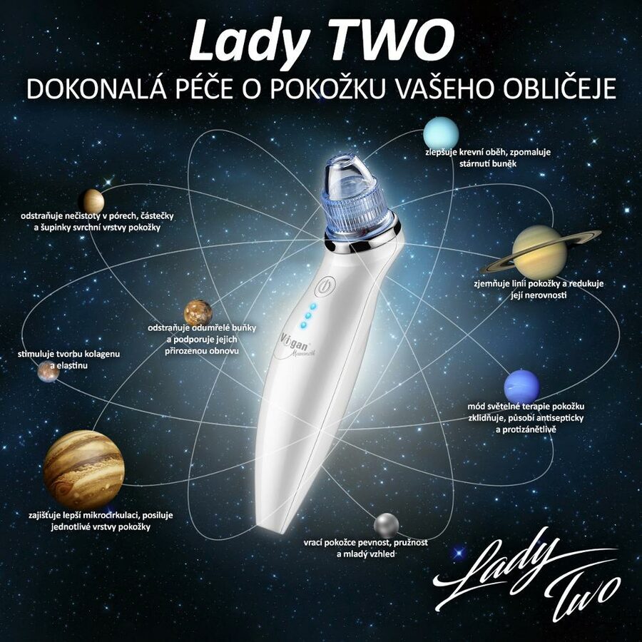 Vákuový čistič pleti s mikrodermálnou abráziou Vigan Lady TWO
