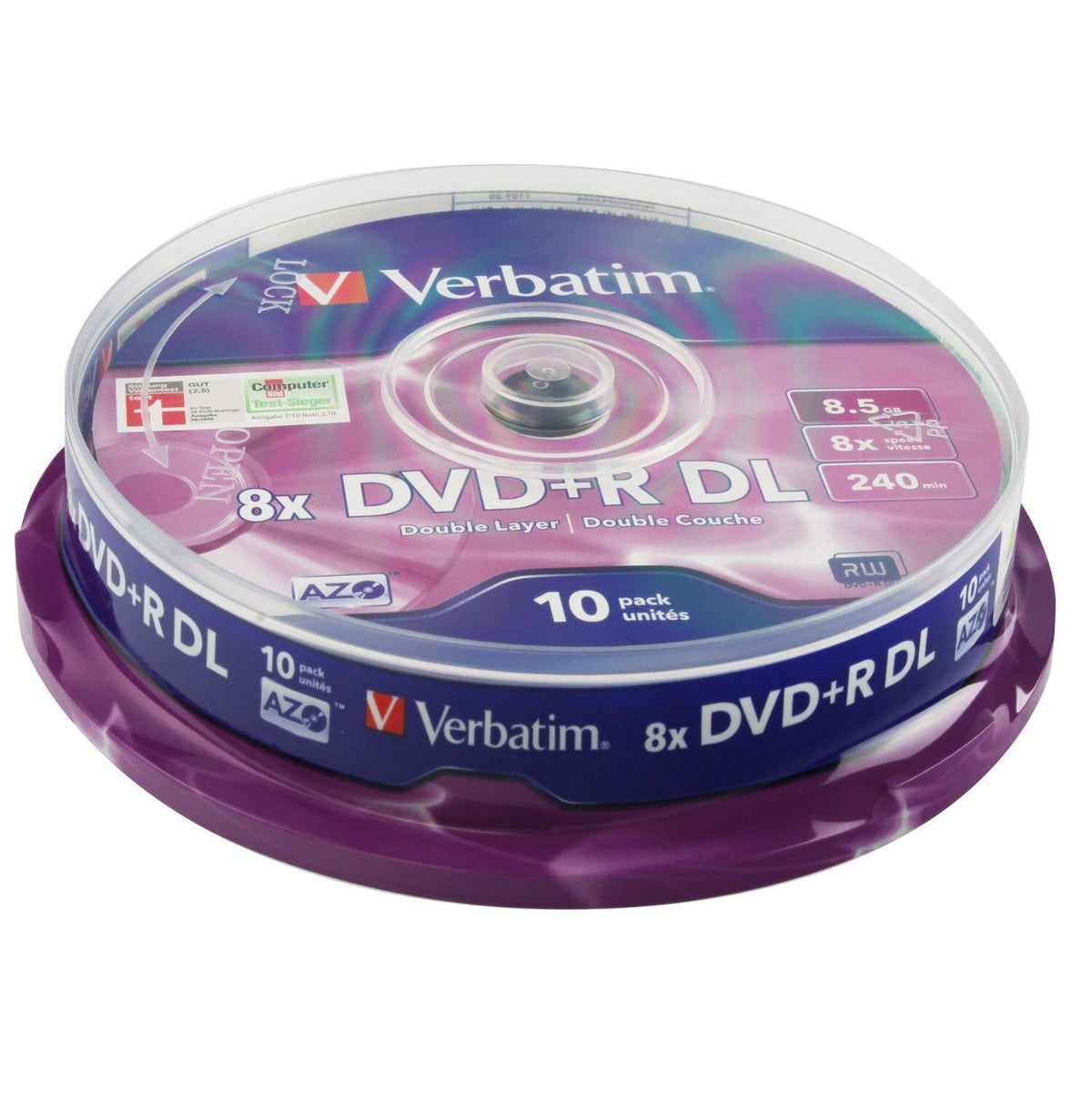 Verbatim DVD+R 8,5GB 8x, 10 ks (43666)