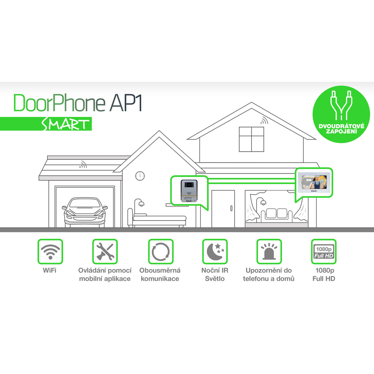 Videotelefón Evolveo DoorPhone AP1