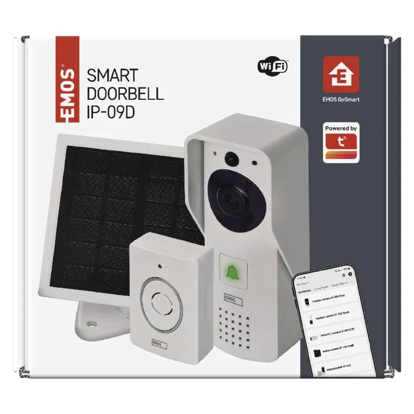 Videozvonček Emos GoSmart IP-09D, WiFi + solárny panel