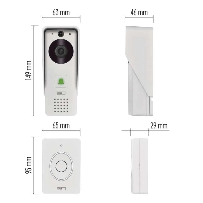 Videozvonček Emos GoSmart IP-09D, WiFi + solárny panel