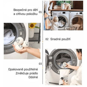 Vlnené gule do sušičky, 3ks, 100% ovčia vlna, zmäkčuje bielizeň