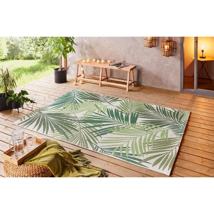 Vonkajší koberec Northrugs Vai, zeleno-sivý, 80x150 cm