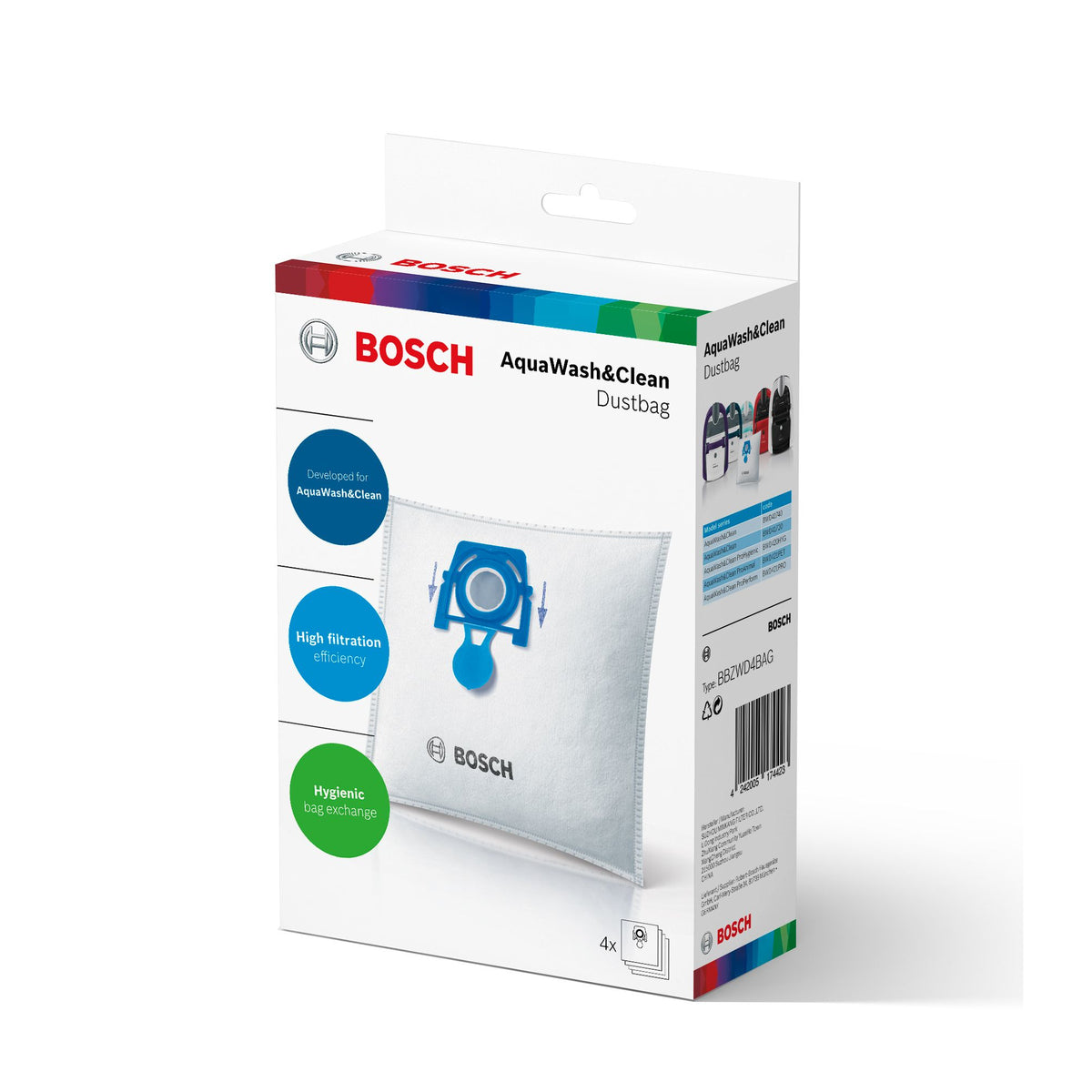 Vrecká do vysávača Bosch BBZWD4BAG, 4ks POŠKODENÝ OBAL