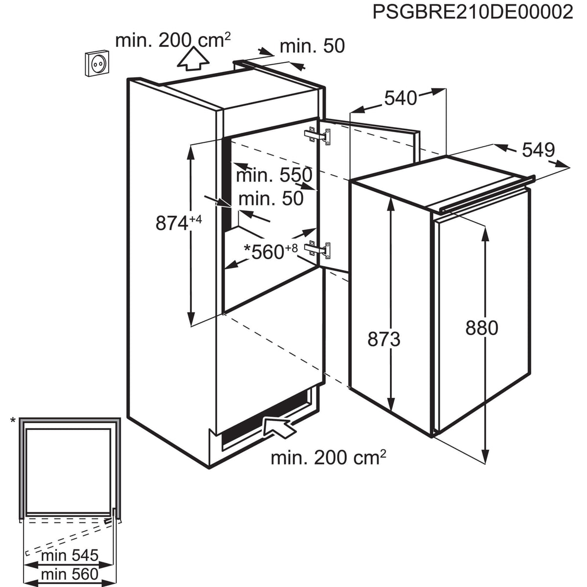 Vstavaná chladnička Electrolux LRB2AE88S