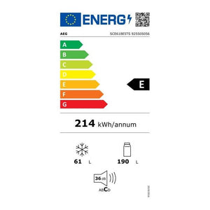 Vstavaná kombinovaná chladnička AEG SCE618E5TS