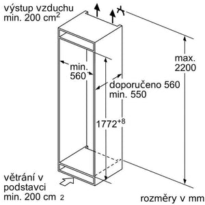 Vstavaná kombinovaná chladnička Bosch KIS86AFE0 POŠKODENÝ OBAL
