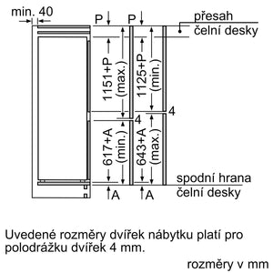 Vstavaná kombinovaná chladnička Bosch KIV87VFE0