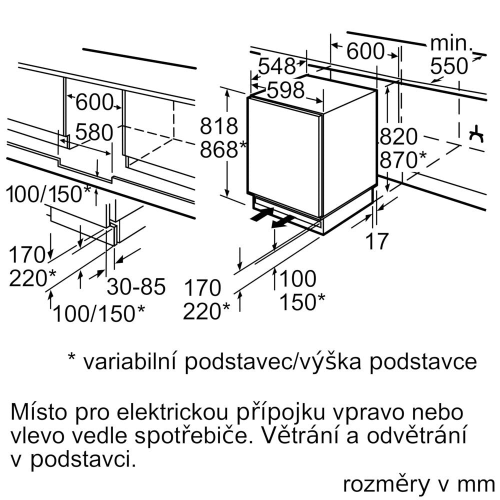 Vstavaná kombinovaná chladnička Siemens KU15LADF0