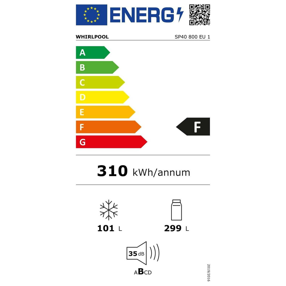 Vstavaná kombinovaná Whirlpool SP40 800 EU 1